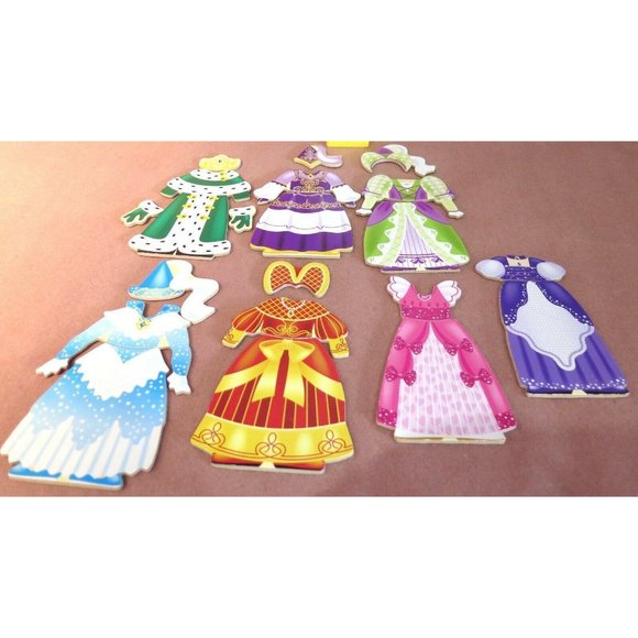 PRINCESS ELISE Melissa & Doug Magnetic Dress-Up Wooden Paper Doll 19 Pc Clothes - Picture 2 of 12
